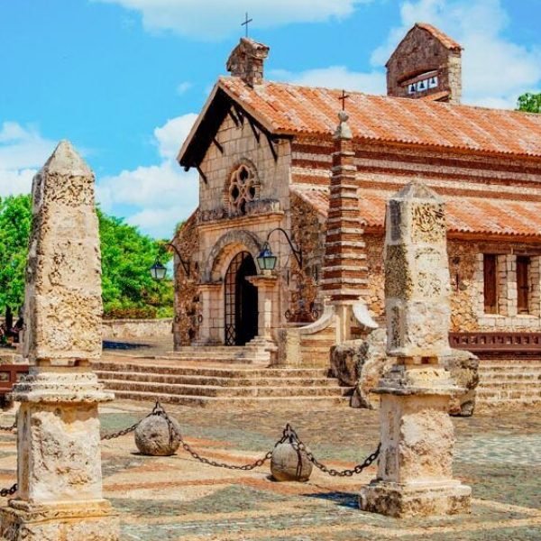 Ancient village Altos de Chavon - Colonial town reconstructed in Dominican Republic. Casa de Campo, La Romana